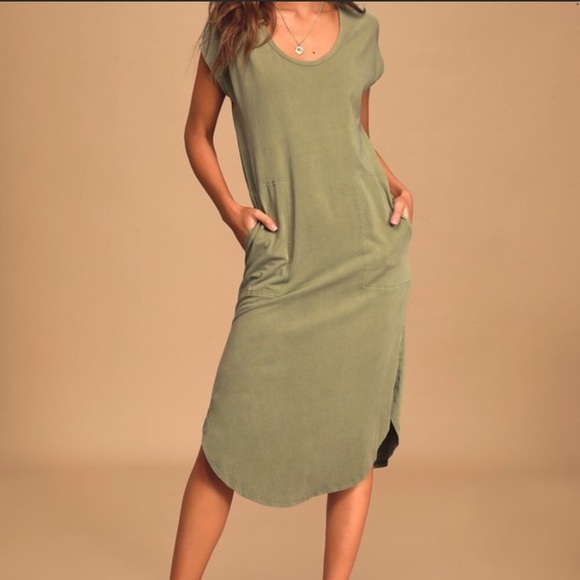 z supply leira midi dress Z Supply Women's Leira Midi Dress - Light Sage
